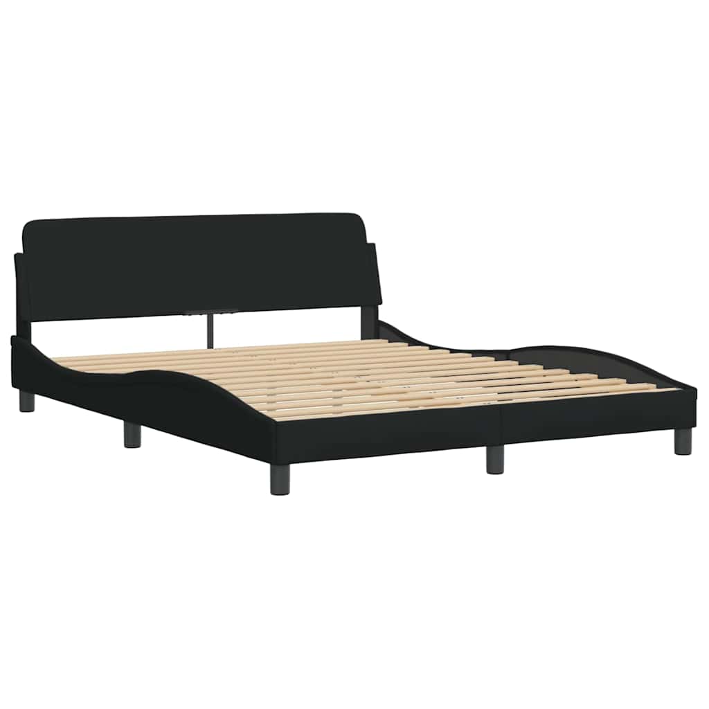 Okvir za krevet bez madraca Hanko crni 160x200 cm od tkanine
