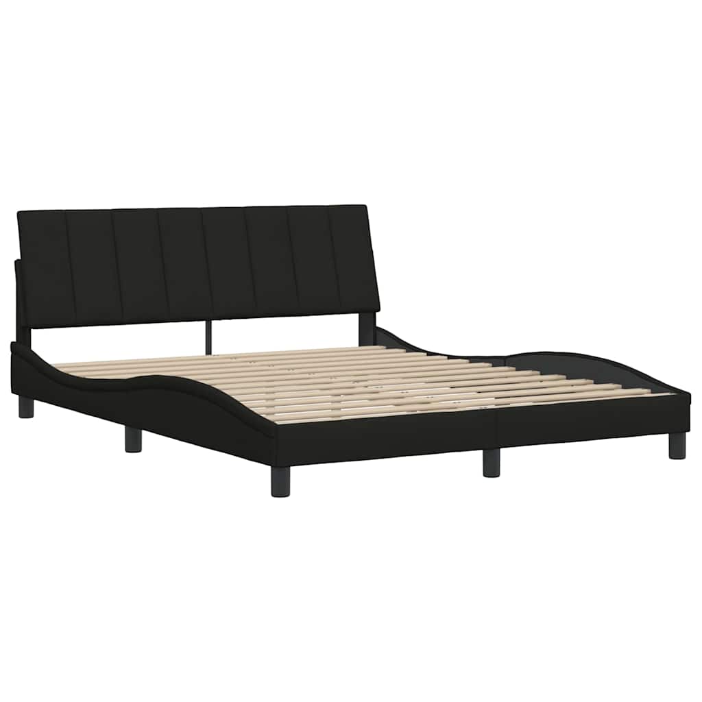 Okvir za krevet bez madraca Hanko crni 160x200 cm od tkanine