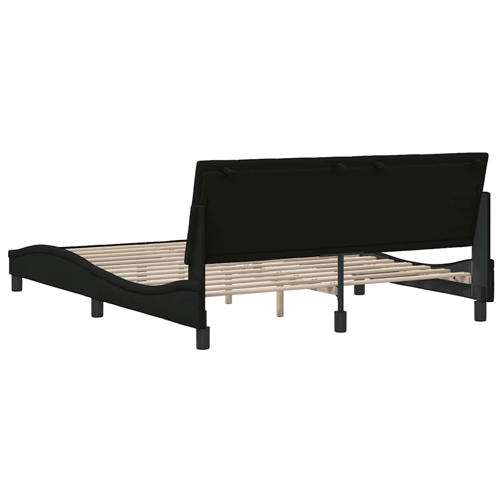 Okvir za krevet bez madraca Hanko crni 160x200 cm od tkanine