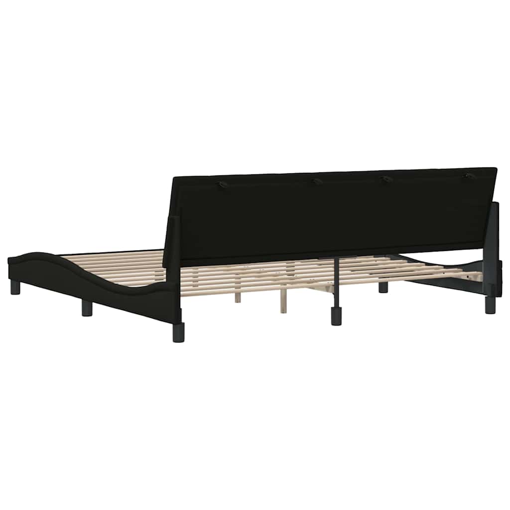 Okvir za krevet bez madraca Hanko crni 200x200 cm od tkanine
