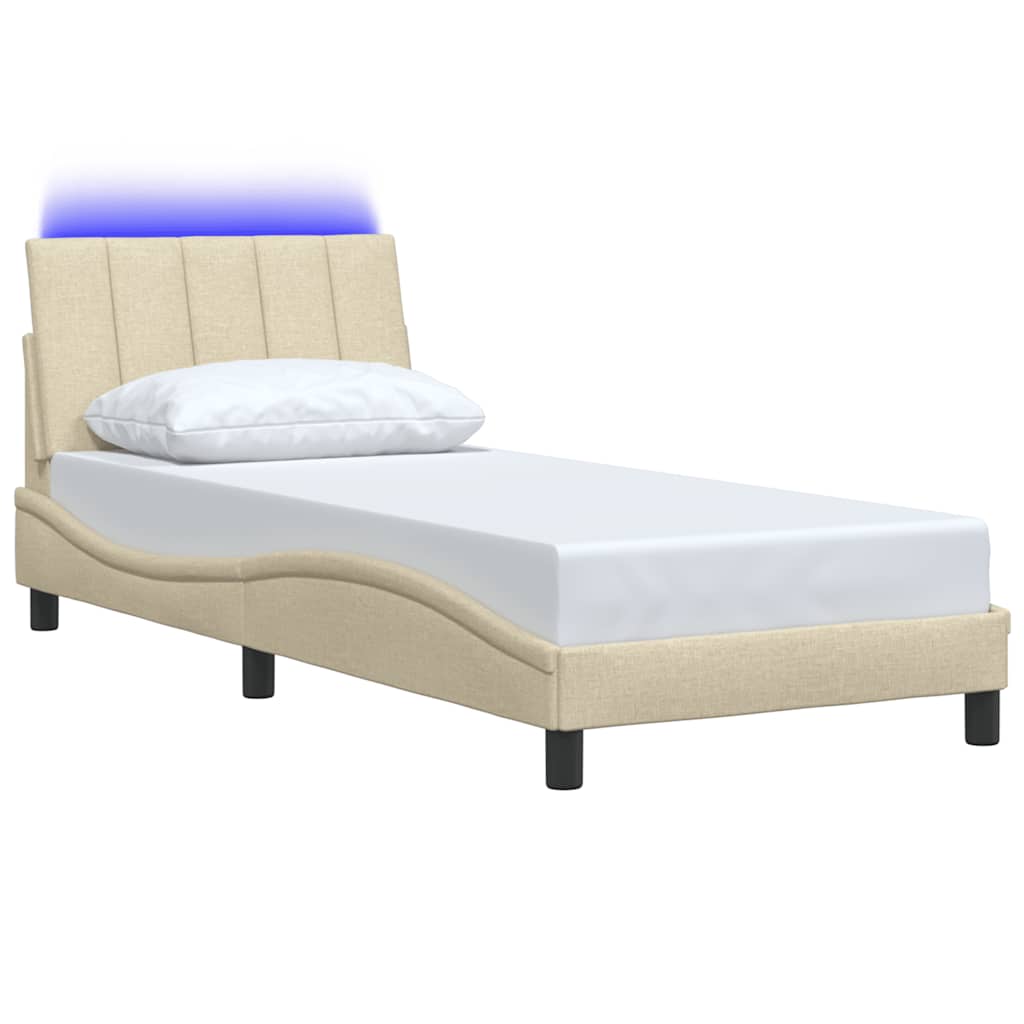 Okvir za krevet bez madraca Hanko krem 90x200cm od tkanine