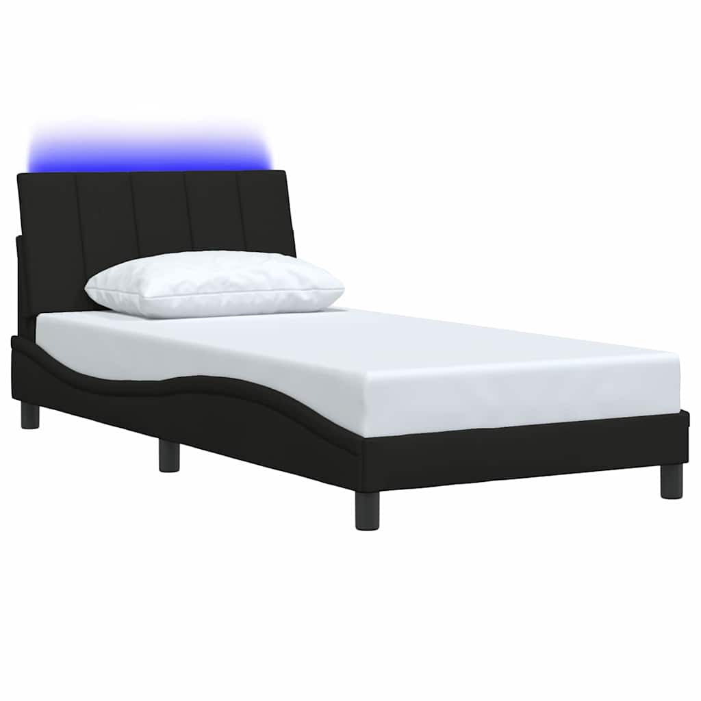 Okvir za krevet bez madraca Hanko crni 100x200 cm od tkanine