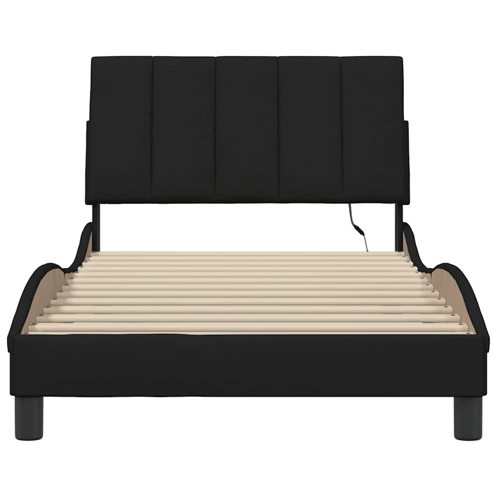 Okvir za krevet bez madraca Hanko crni 100x200 cm od tkanine