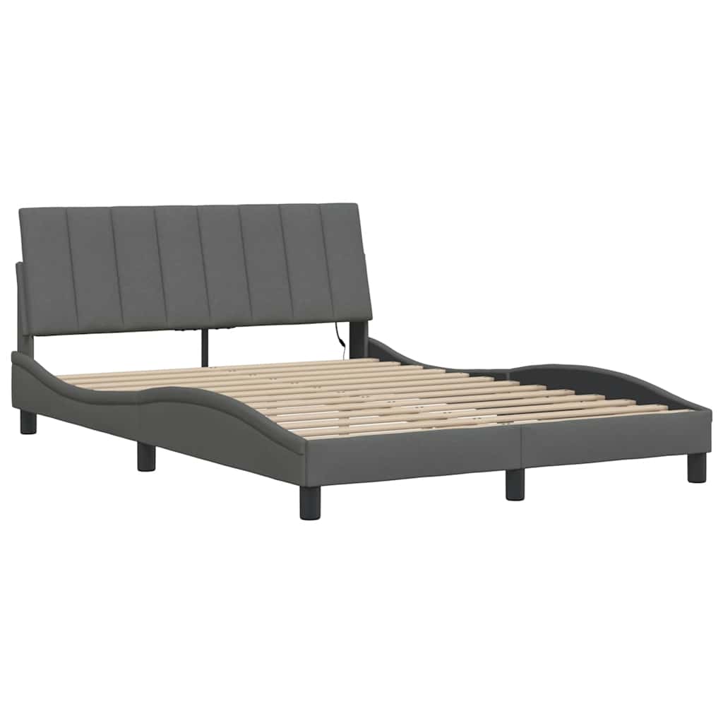 Okvir kreveta bez madraca Hanko tamnosivi 120 x 200 cm od tkanine