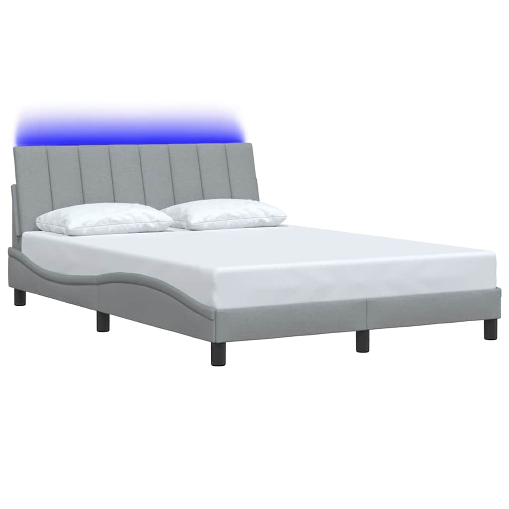 Okvir za krevet bez madraca Hanko svjetlosivi 140 x 190 cm od tkanine