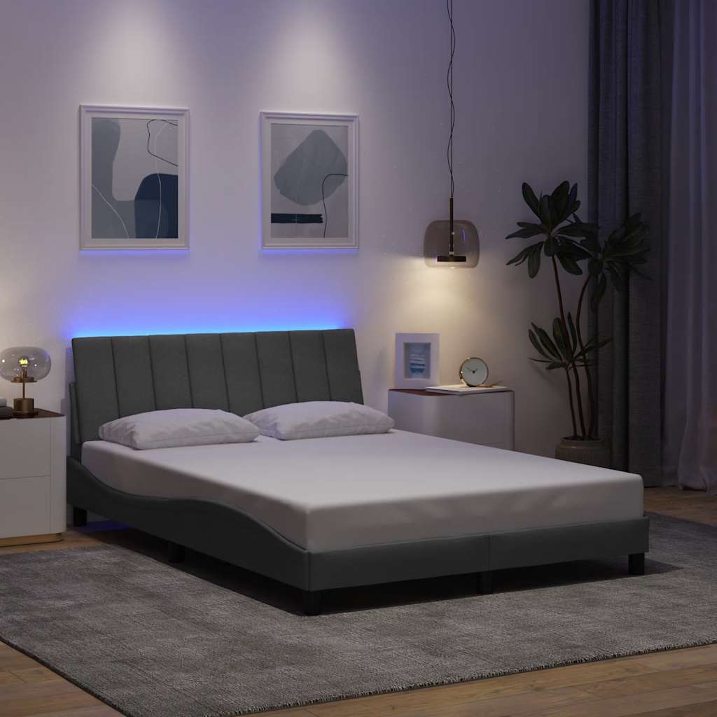 Okvir za krevet bez madraca Hanko svjetlosivi 140 x 190 cm od tkanine