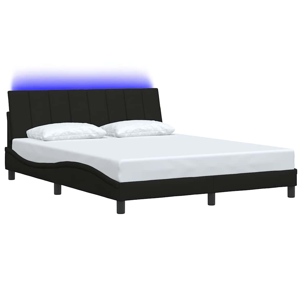 Okvir za krevet bez madraca Hanko crni 160x200 cm od tkanine