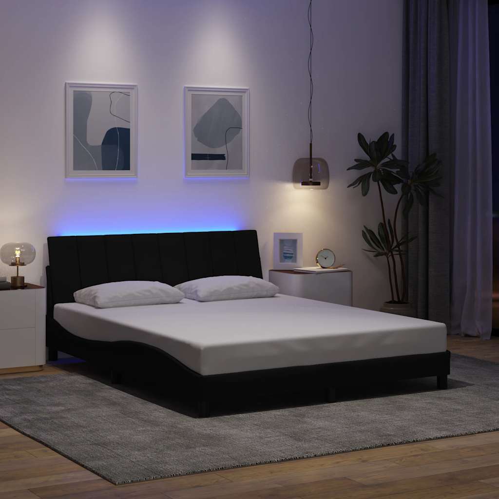 Okvir za krevet bez madraca Hanko crni 160x200 cm od tkanine