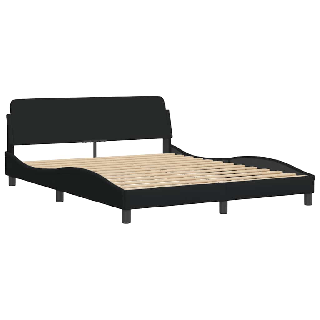 Okvir za krevet bez madraca Hanko crni 160x200 cm od tkanine