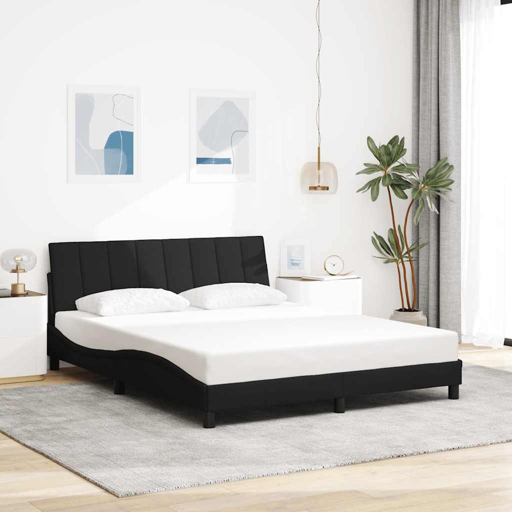Okvir za krevet bez madraca Hanko crni 160x200 cm od tkanine