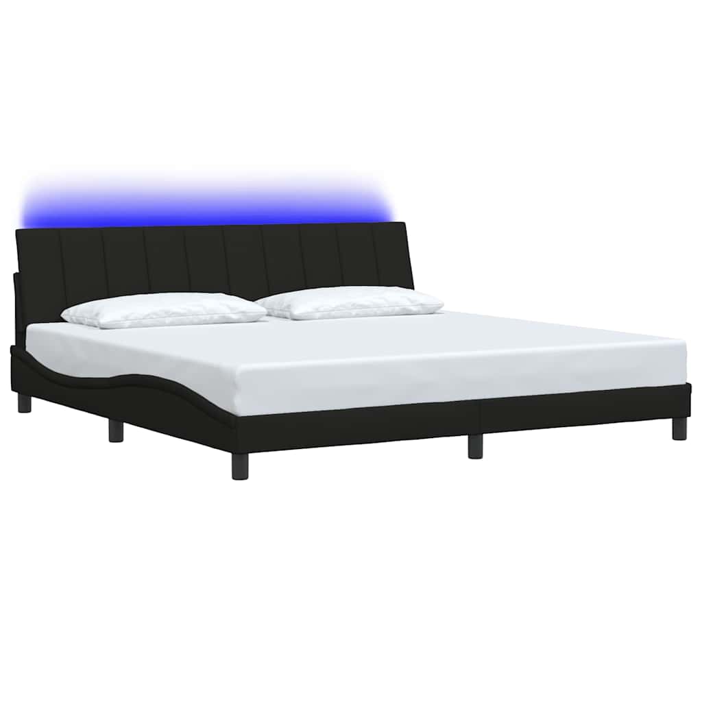 Okvir za krevet bez madraca Hanko crni 200x200 cm od tkanine