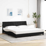 Okvir za krevet bez madraca Hanko crni 200x200 cm od tkanine