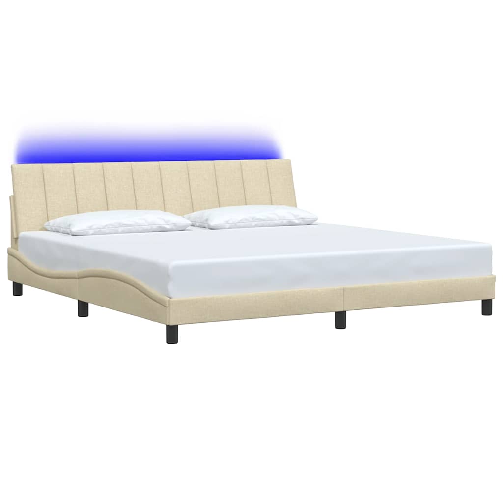 Okvir za krevet bez madraca Hanko krem 200x200 cm od tkanine