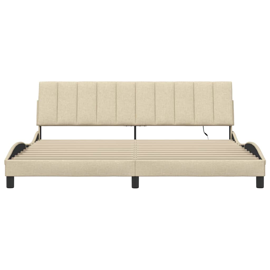 Okvir za krevet bez madraca Hanko krem 200x200 cm od tkanine