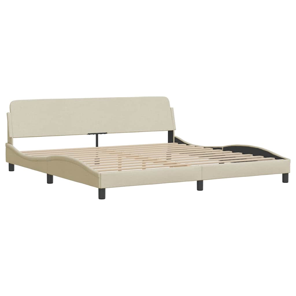 Okvir za krevet bez madraca Hanko krem 200x200 cm od tkanine