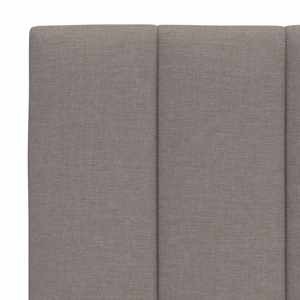Krevet s madracem Hanko smeđesivi 90x200 cm od tkanine