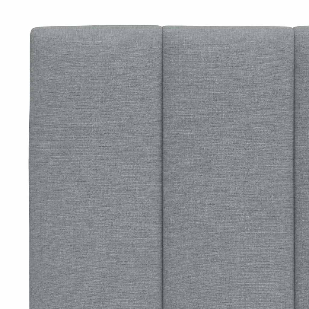 Krevet s madracem Hanko svjetlosivi 120 x 200 cm od tkanine