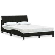 Krevet s madracem Hanko crni 140x200 cm od tkanine