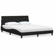 Krevet s madracem Hanko crni 160x200 cm od tkanine