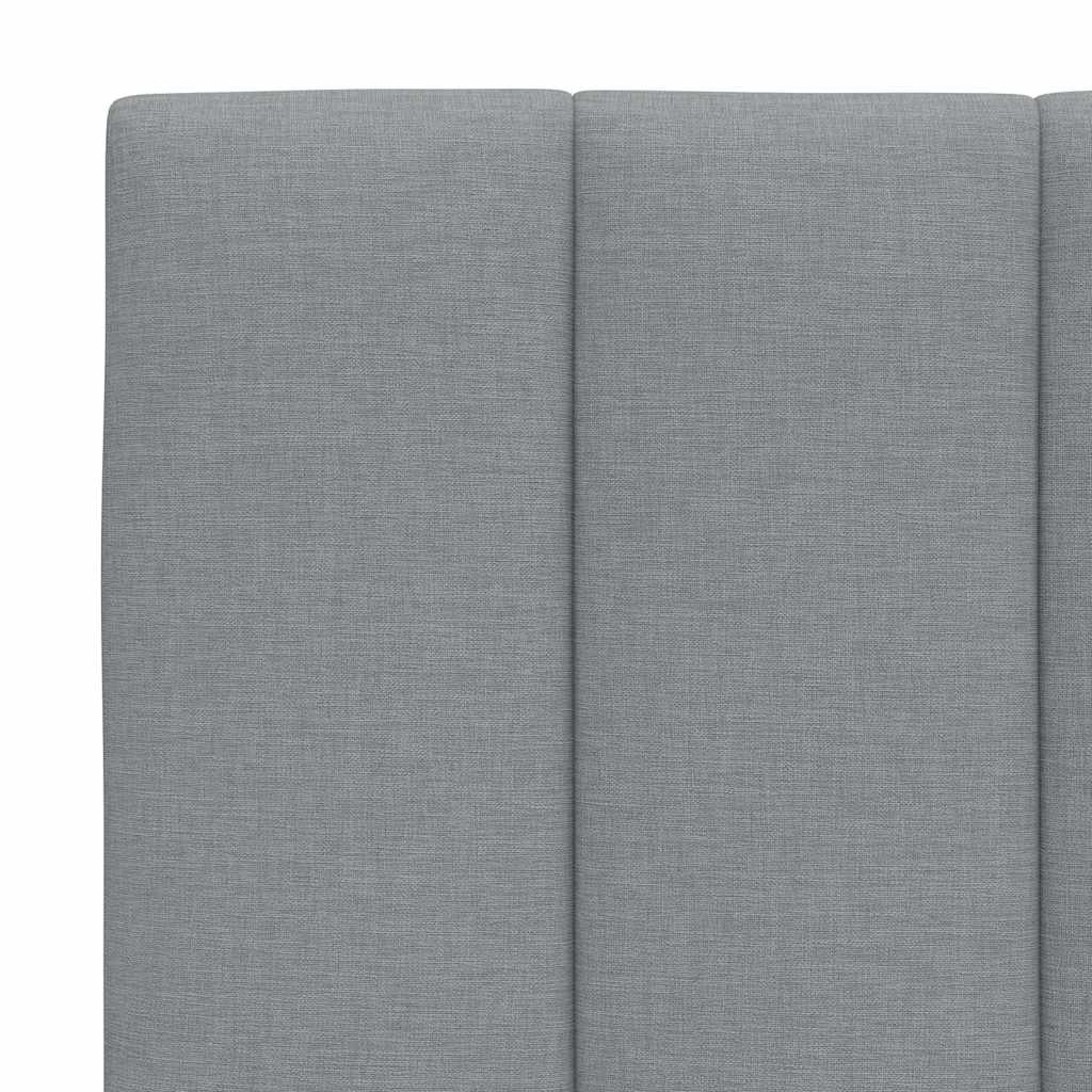 Krevet s madracem Hanko svjetlosivi 200 x 200 cm od tkanine