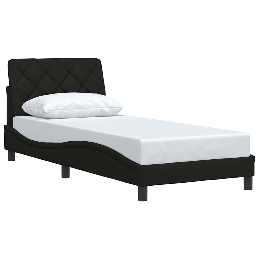 Okvir za krevet bez madraca crni 90x190cm od tkanine