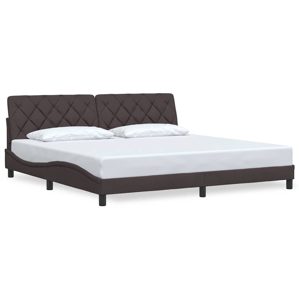 Okvir za krevet bez madraca tamnosmeđi 200x200 cm od tkanine