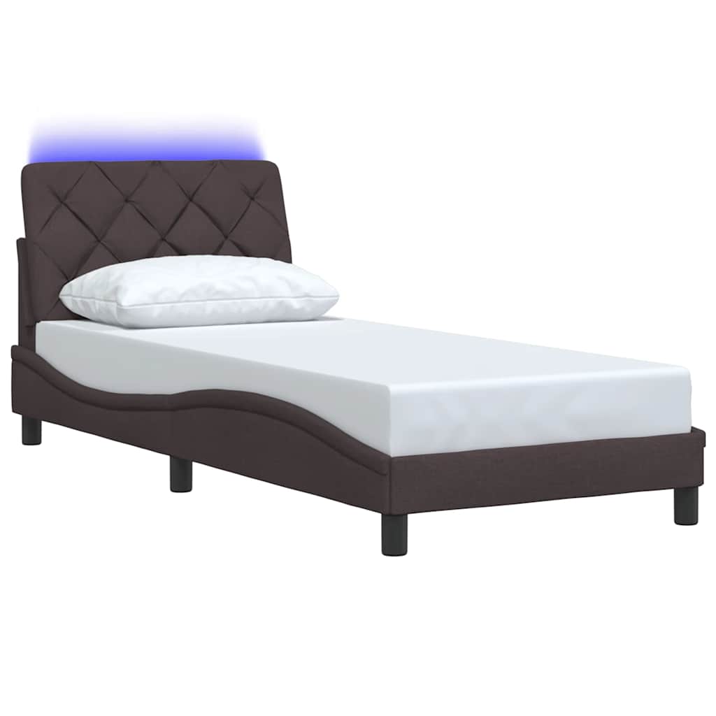 Okvir kreveta s LED-om bez madraca 90x200 cm od tkanine