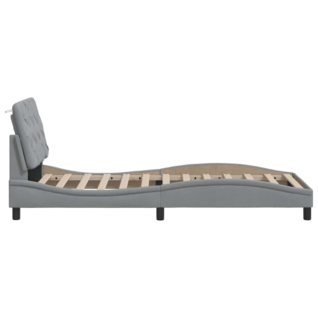 Okvir kreveta s LED-om bez madraca 100x200 cm od tkanine