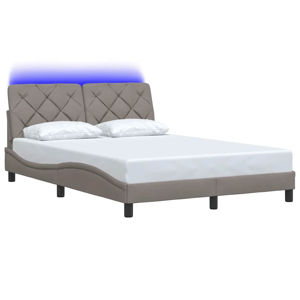 Okvir kreveta s LED-om bez madraca 120 x 200 cm od tkanine
