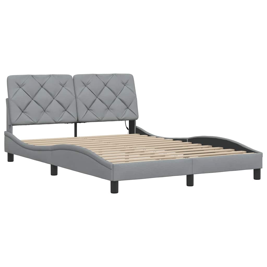 Okvir kreveta s LED-om bez madraca 140 x 190 cm od tkanine
