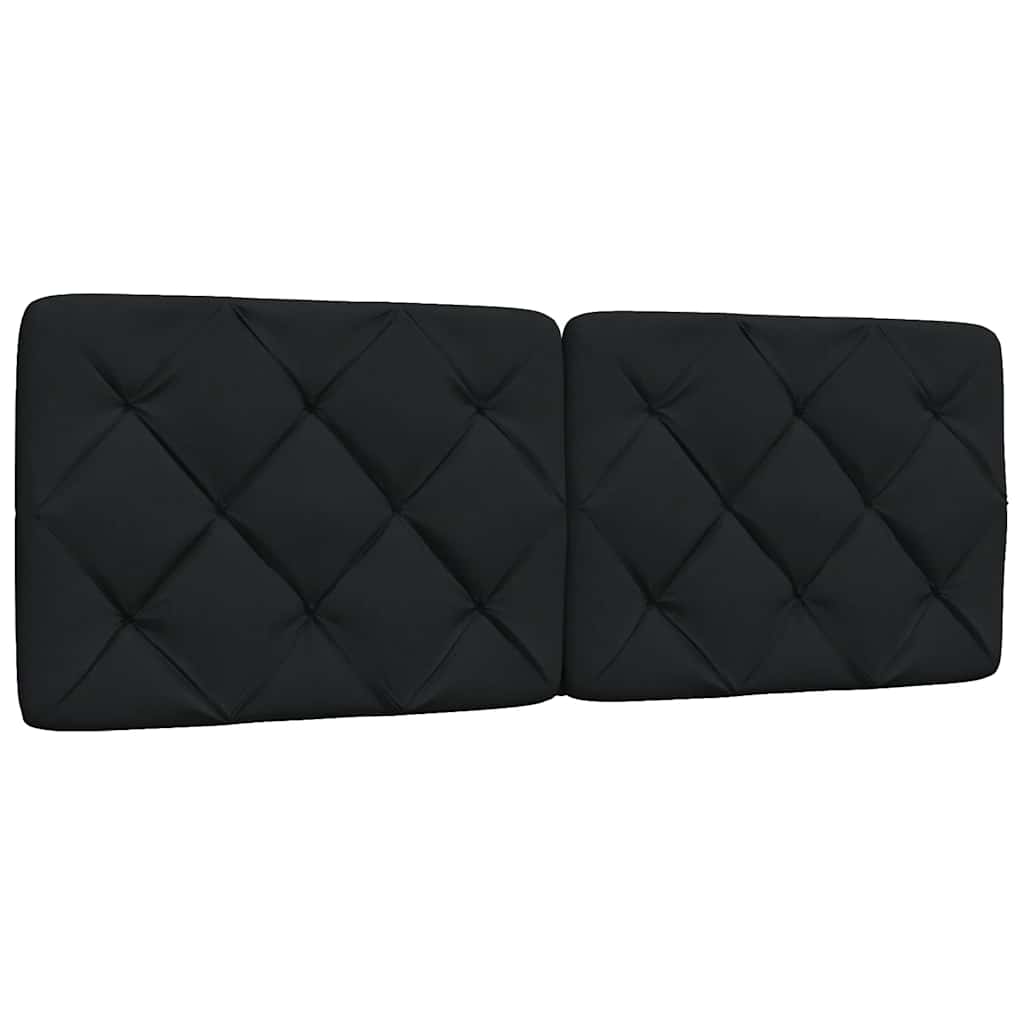 Okvir kreveta s LED-om bez madraca crni 140 x 190 cm od tkanine