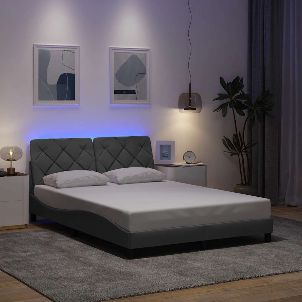 Okvir kreveta s LED-om bez madraca 140x200 cm od tkanine