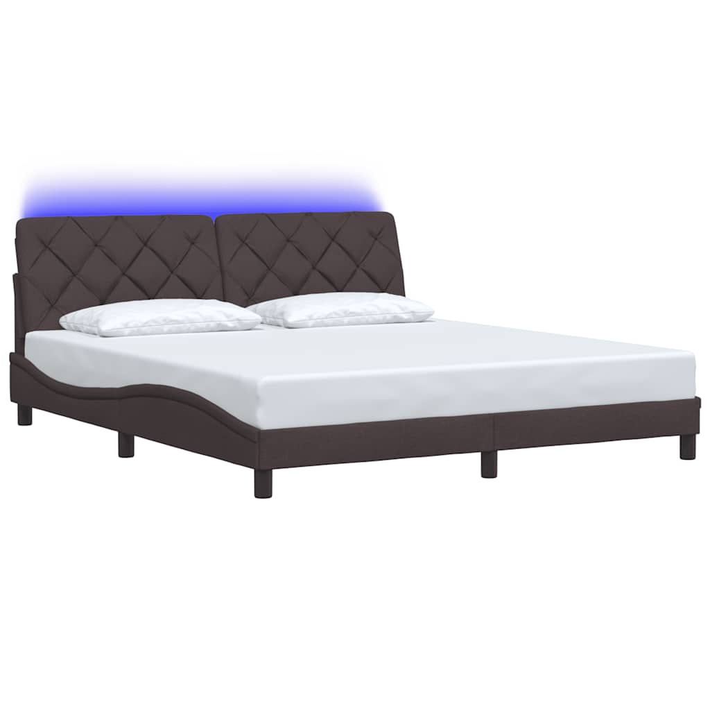 Okvir kreveta s LED-om bez madraca 180x200 cm od tkanine