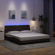 Okvir kreveta s LED-om bez madraca 180x200 cm od tkanine
