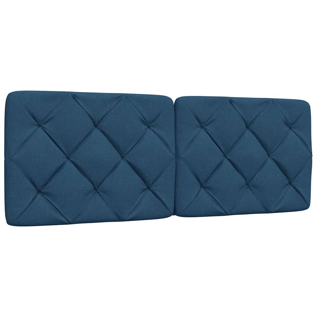 Krevet s madracem plavi 140 x 190 cm od tkanine