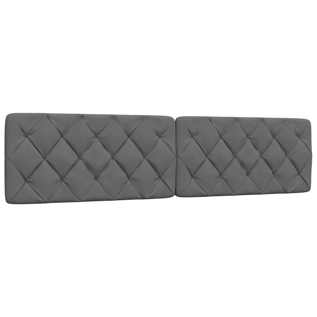 Krevet s madracem tamnosivi 200 x 200 cm od tkanine