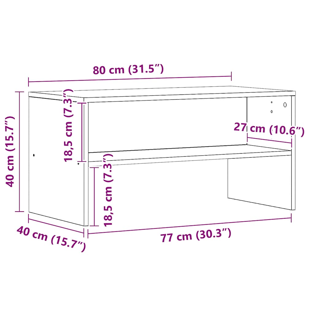 TV ormarić Artisan hrast 80x40x40 cm izrađeno drvo