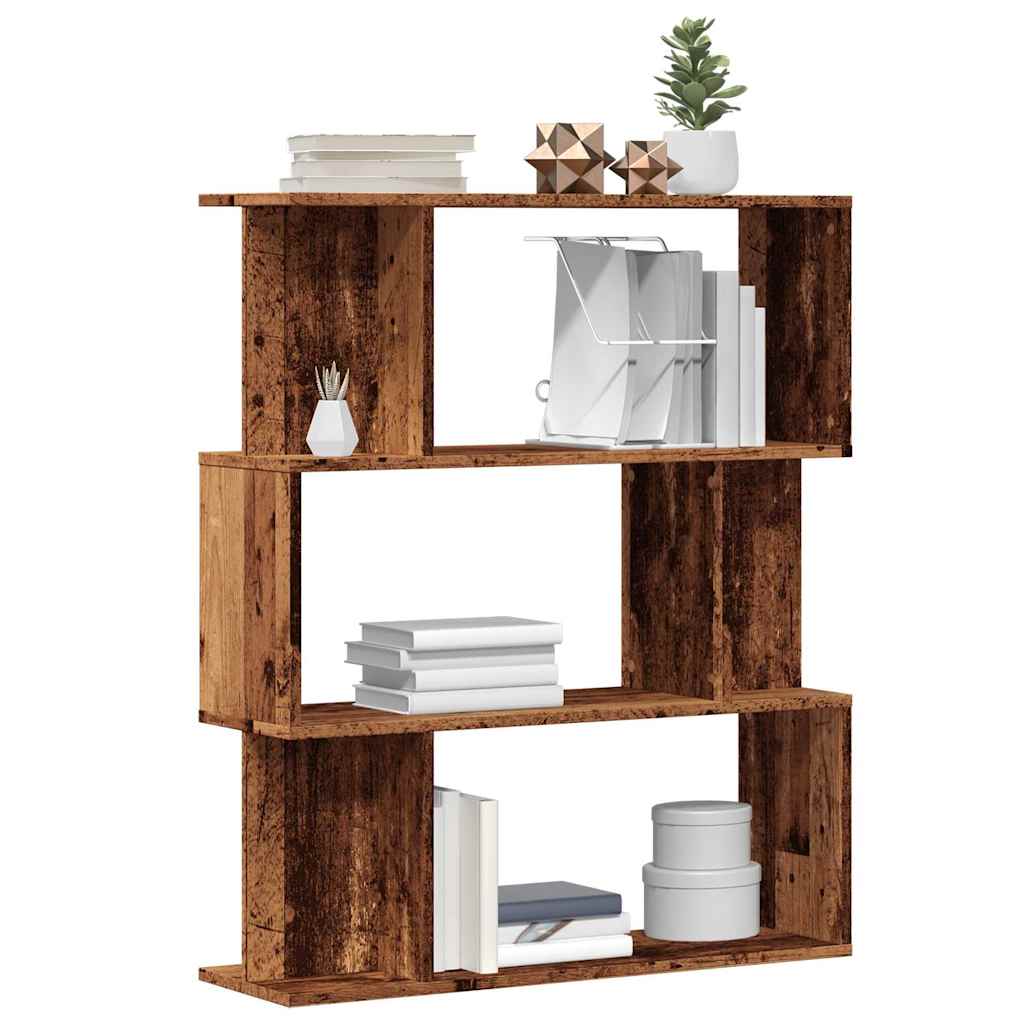 Ormar za knjige staro drvo 80x24x96 cm konstruirano drvo