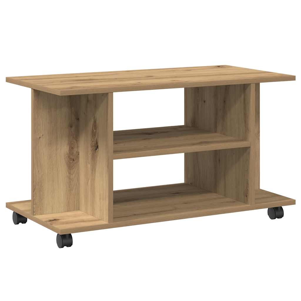 TV ormarić s kotačićima Artisan hrast 80x40x45 cm izrađeno drvo