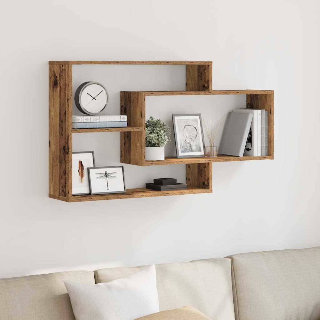 Zidna polica staro drvo 104x20x58,5 cm konstruirano drvo