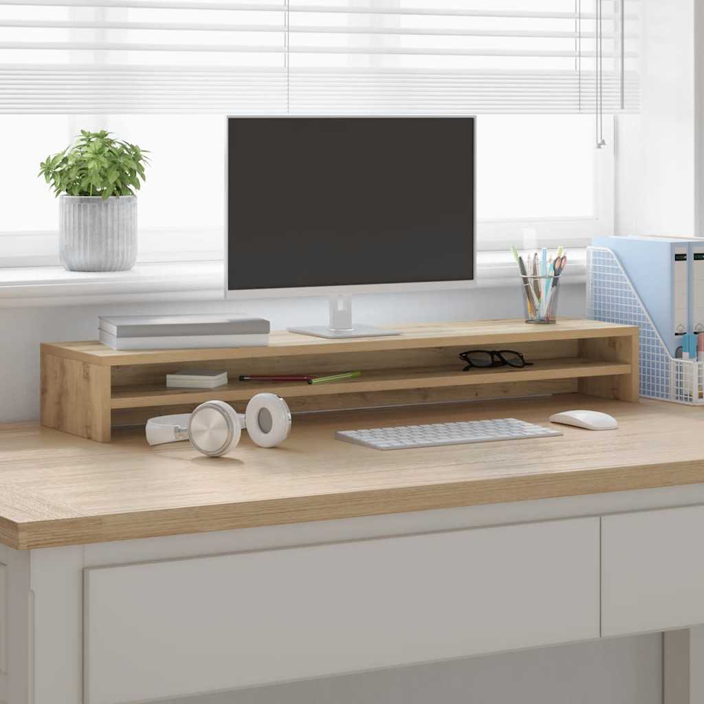 Stalak za monitor Artisan hrast 100x24x13 cm Konstruirano drvo