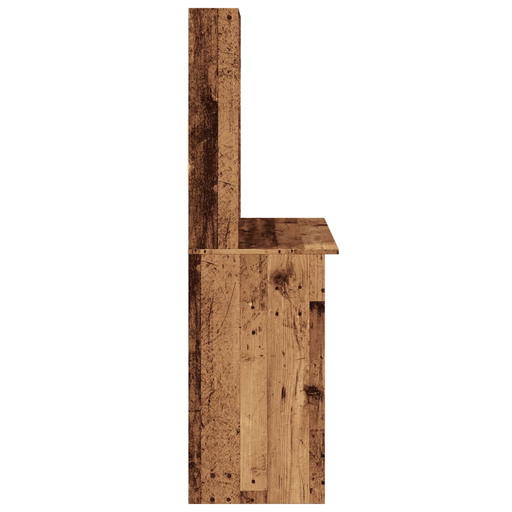 Radni stol s policama boja drva 102x45x148 cm konstruirano drvo