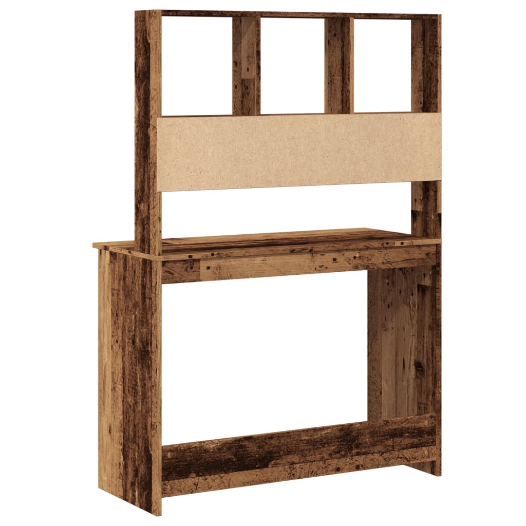 Radni stol s policama boja drva 102x45x148 cm konstruirano drvo