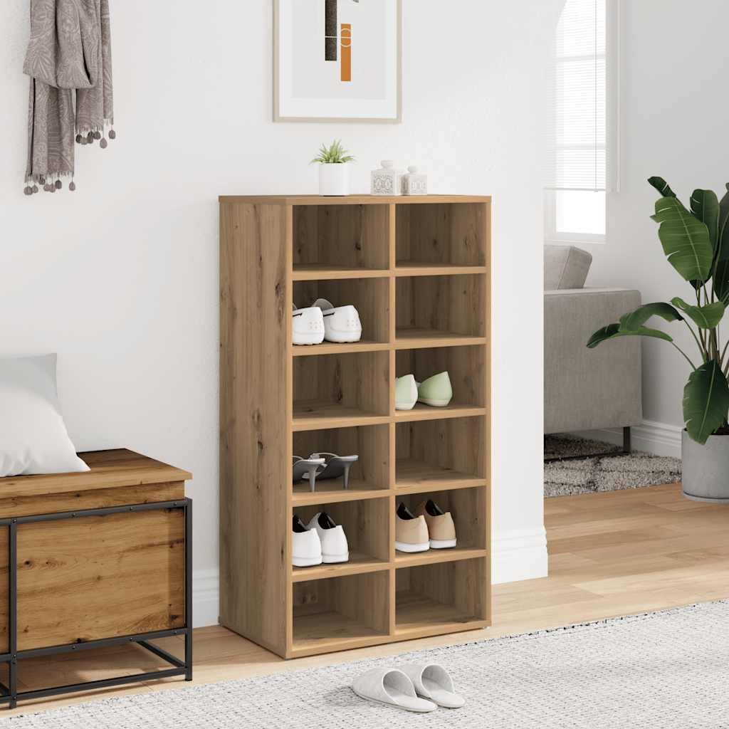 Stalak za cipele Artisan hrast 54x34x100,5 cm izrađeno drvo