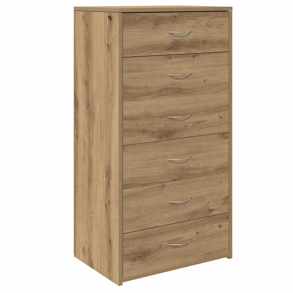 Komoda sa 6 ladica Artisan hrast 50x34x96 cm izrađeno drvo