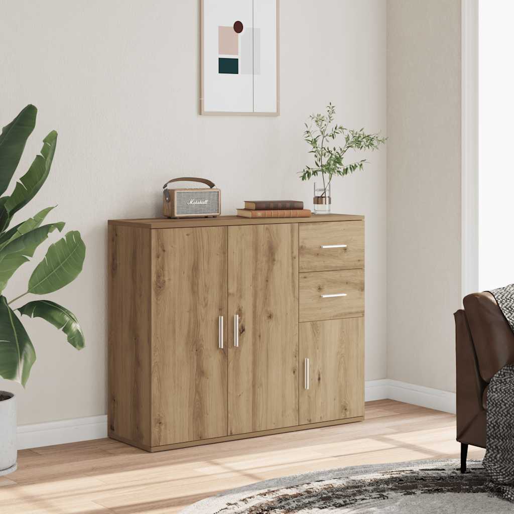 Komoda Artisan hrast 91x29,5x75 cm Inženjersko drvo