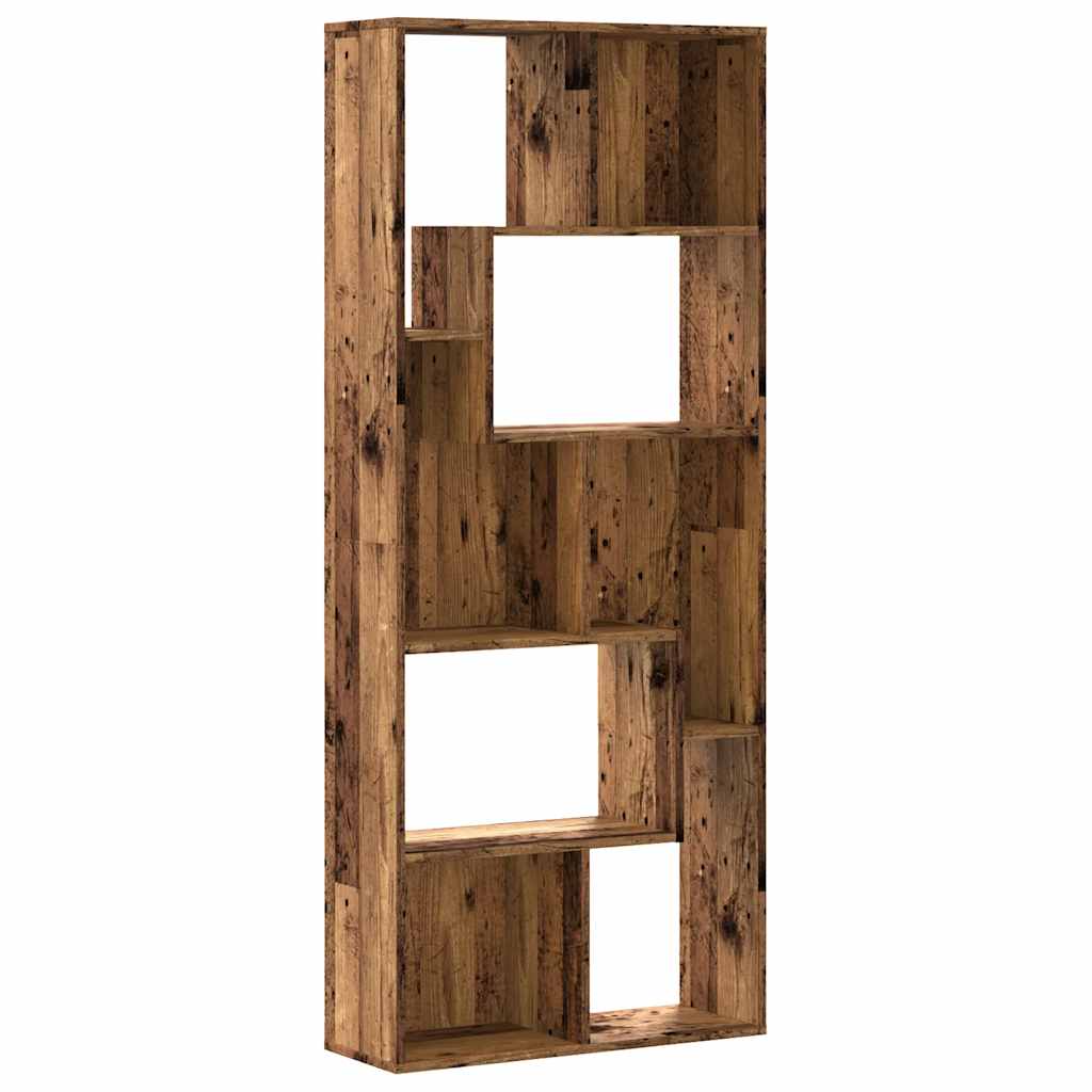 Regal za knjige boja starog drva 67x24x161 cm konstruirano drvo