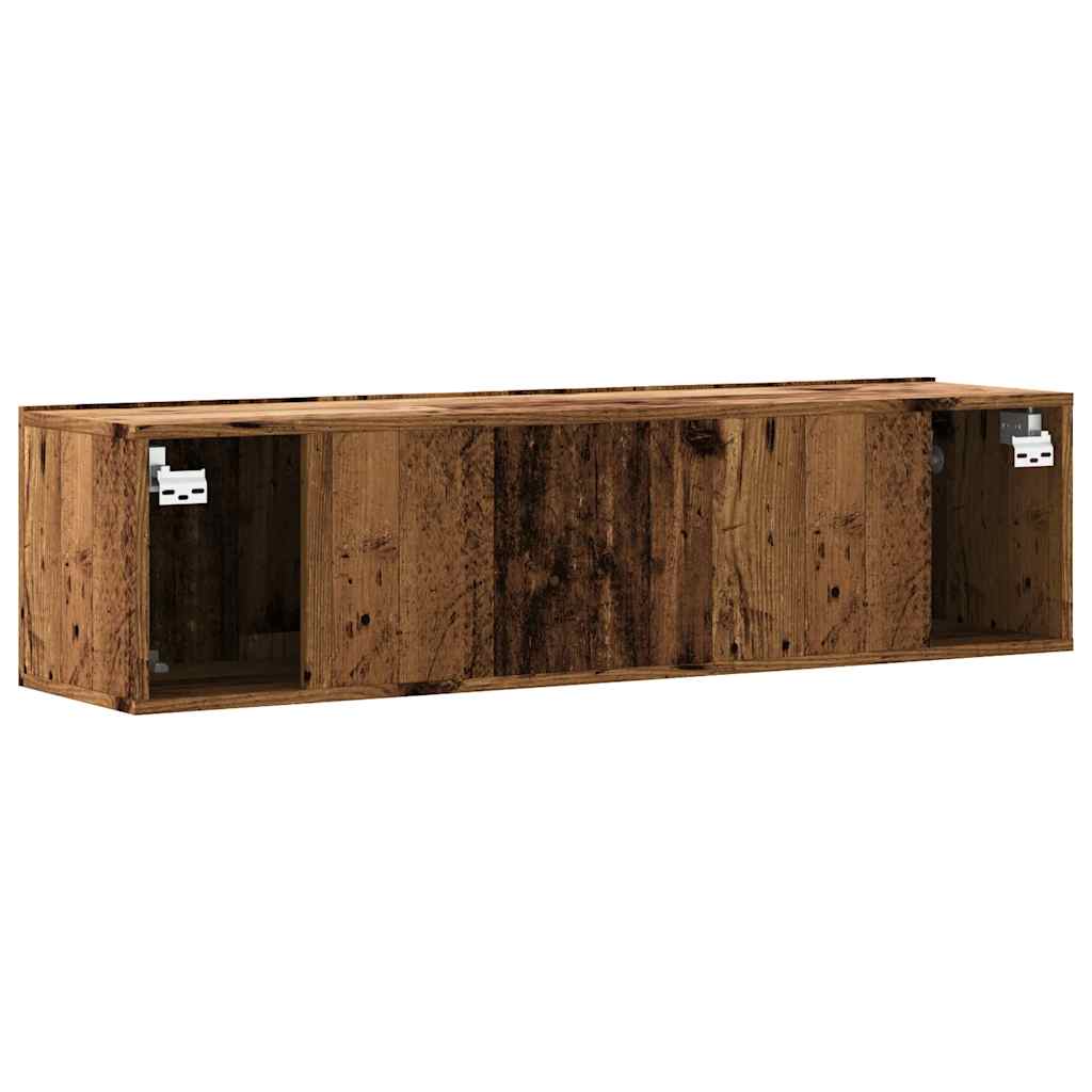 Zidni TV ormarić staro drvo 120x30x30 cm konstruirano drvo