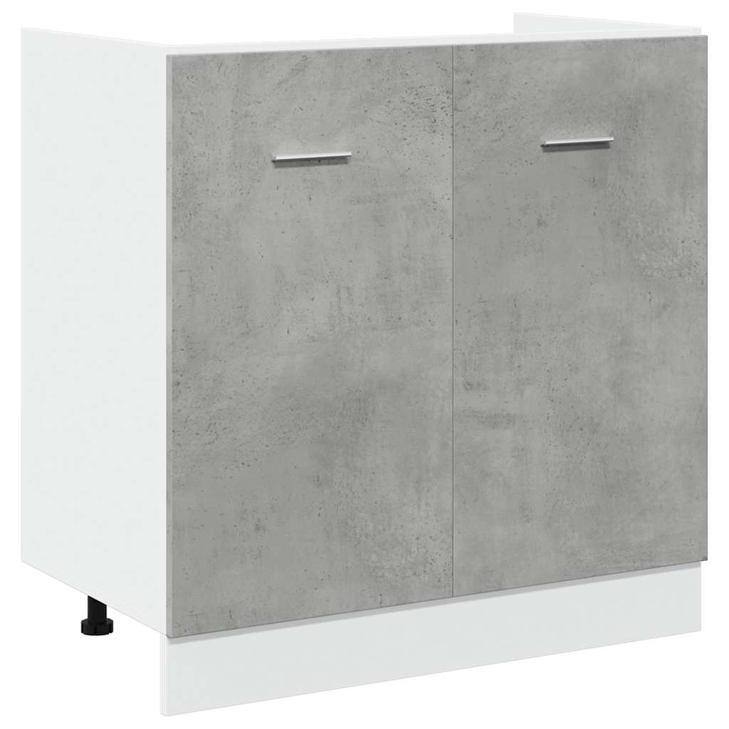 Ormarić za sudoper "Lyon" Betonsko sivi 80x46x81,5 cm Konstruirano drvo