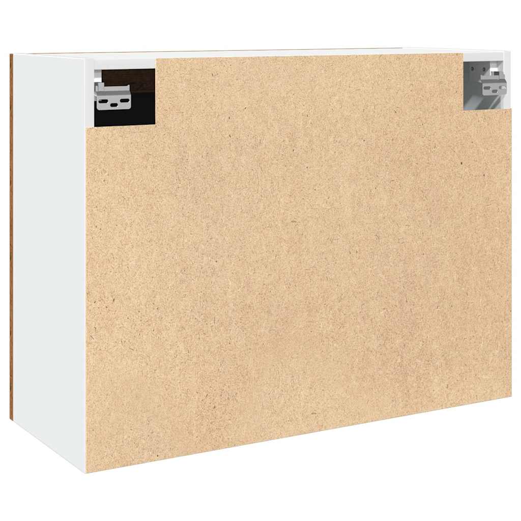 Viseći stakleni ormarić "Lyon" Staro drvo 80x31x60 cm Konstruirano drvo